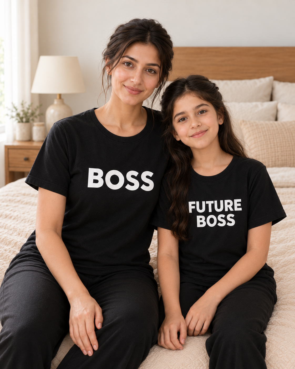 Boss & Future Boss Mom & Daughter Night Suit - pose 1