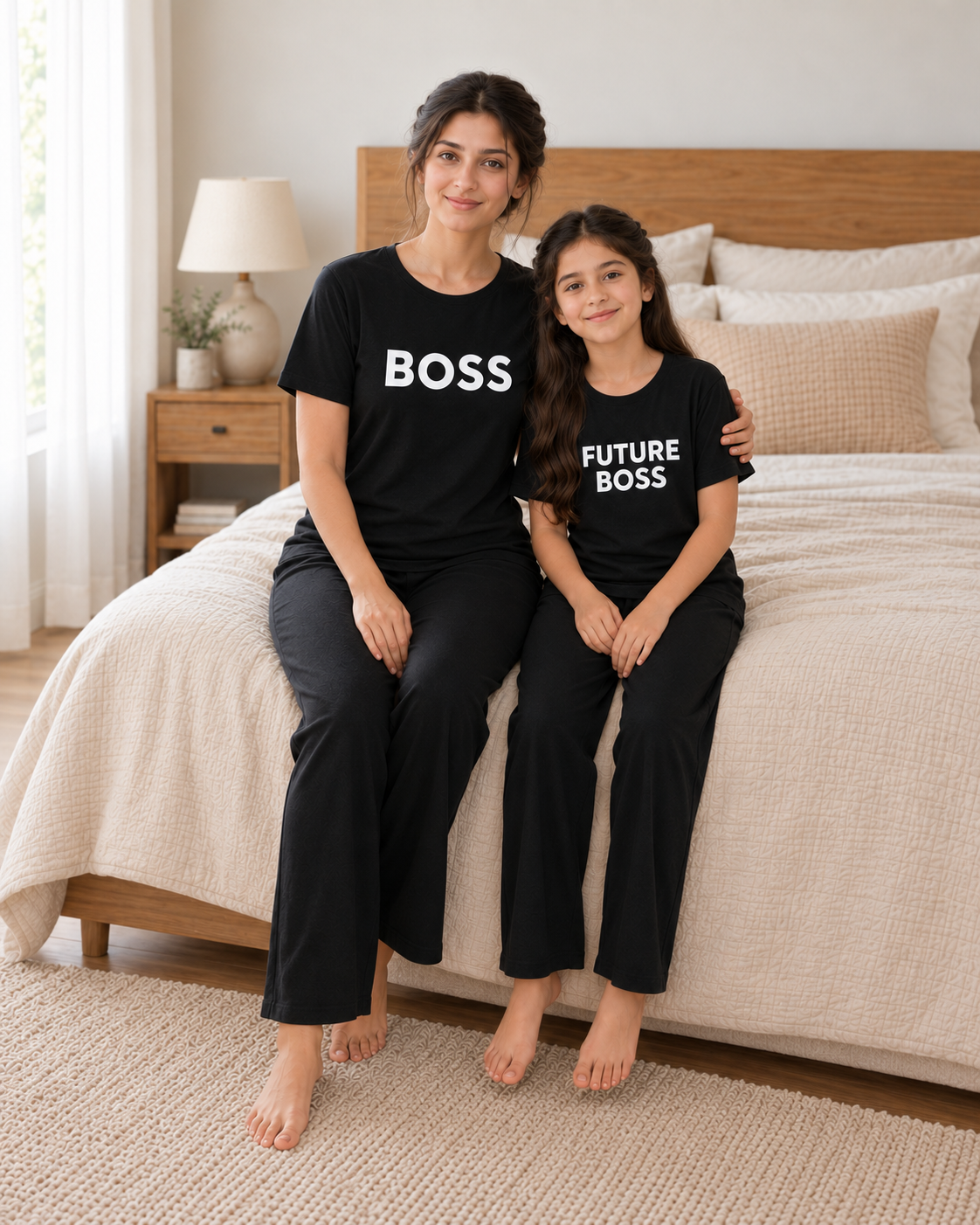 Boss & Future Boss Mom & Daughter Night Suit - pose 2