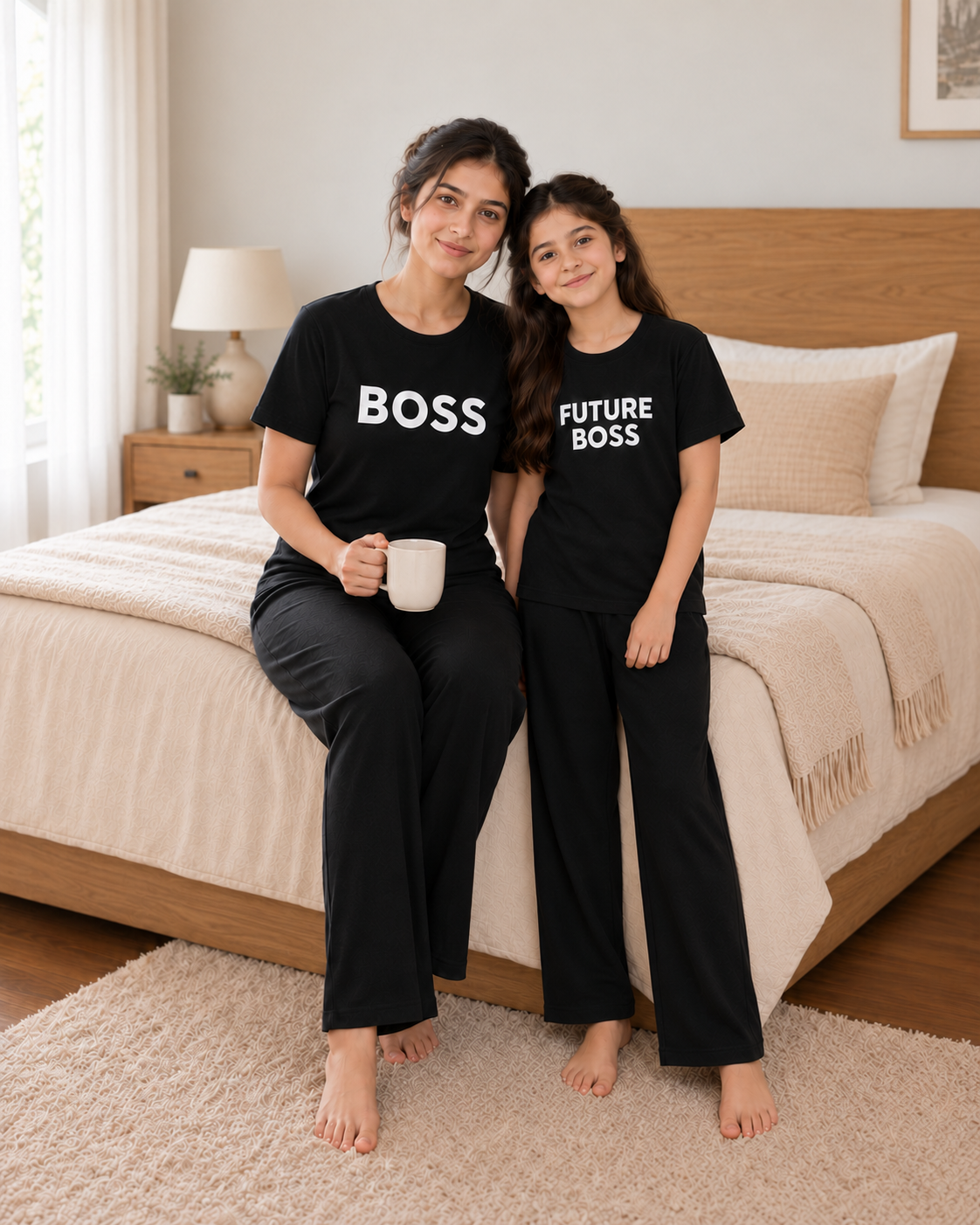 Boss & Future Boss Mom & Daughter Night Suit - pose 4