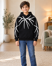 Kids Black & White Graphic Hoodie