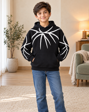 Kids Black & White Graphic Hoodie