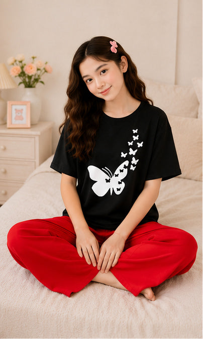 9 Butterflies Girls Night Suit