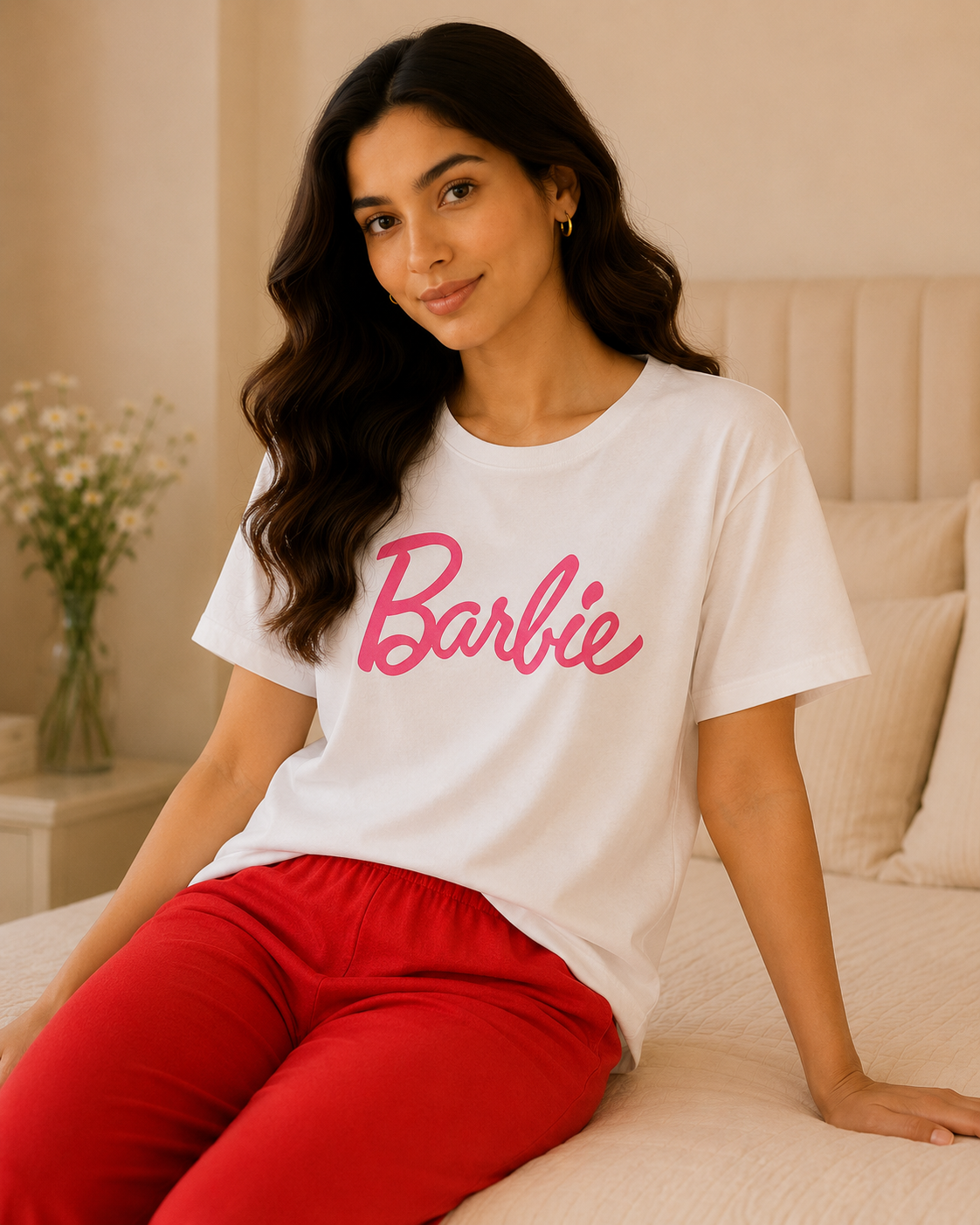 Barbie White & Red Night Suit – view 3