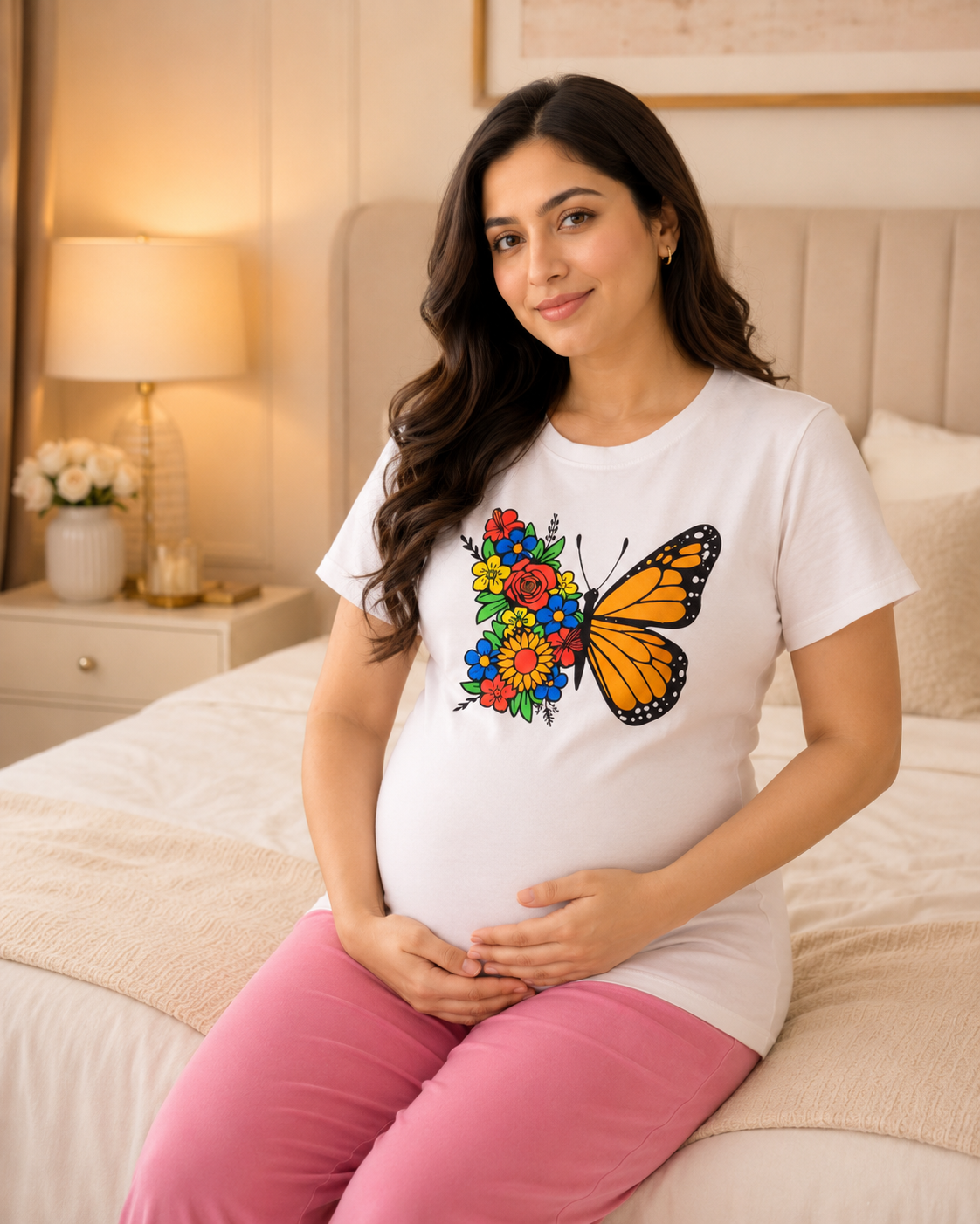 Butter Pink Maternity Night Suit – view 4