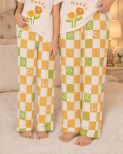Happy Flower Mom & Daughter Night Suit