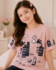 Included Pink Planet night suit — Pink Planet Girls Night Suit – view 3