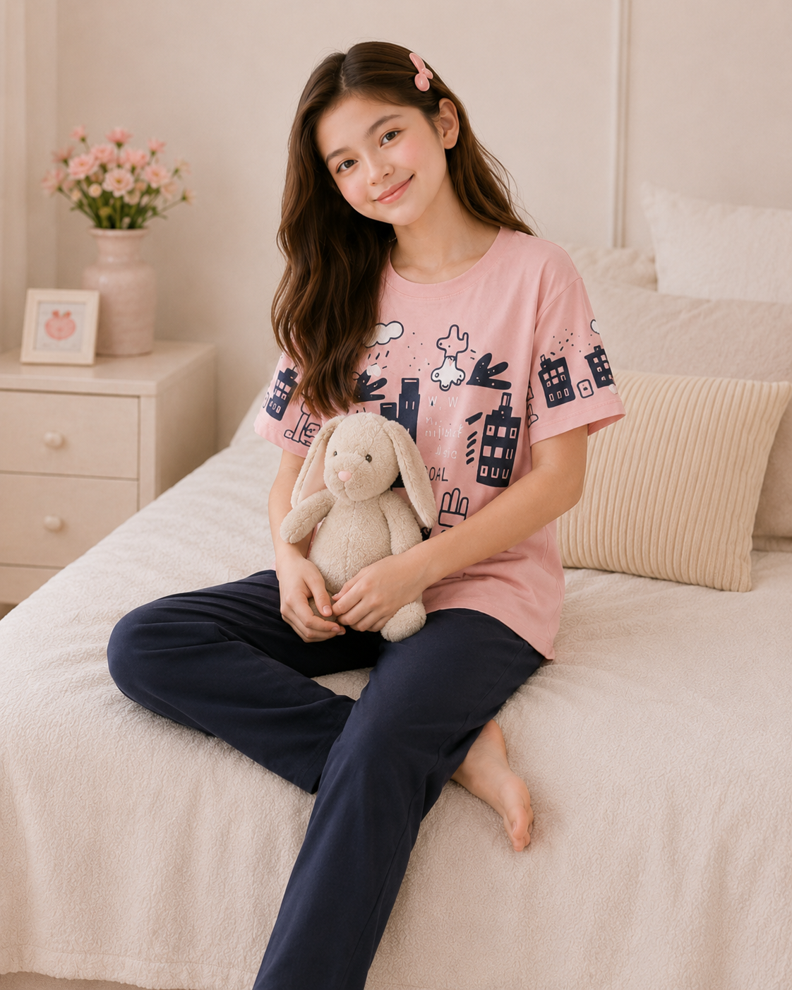 Included Pink Planet night suit — Pink Planet Girls Night Suit – view 5