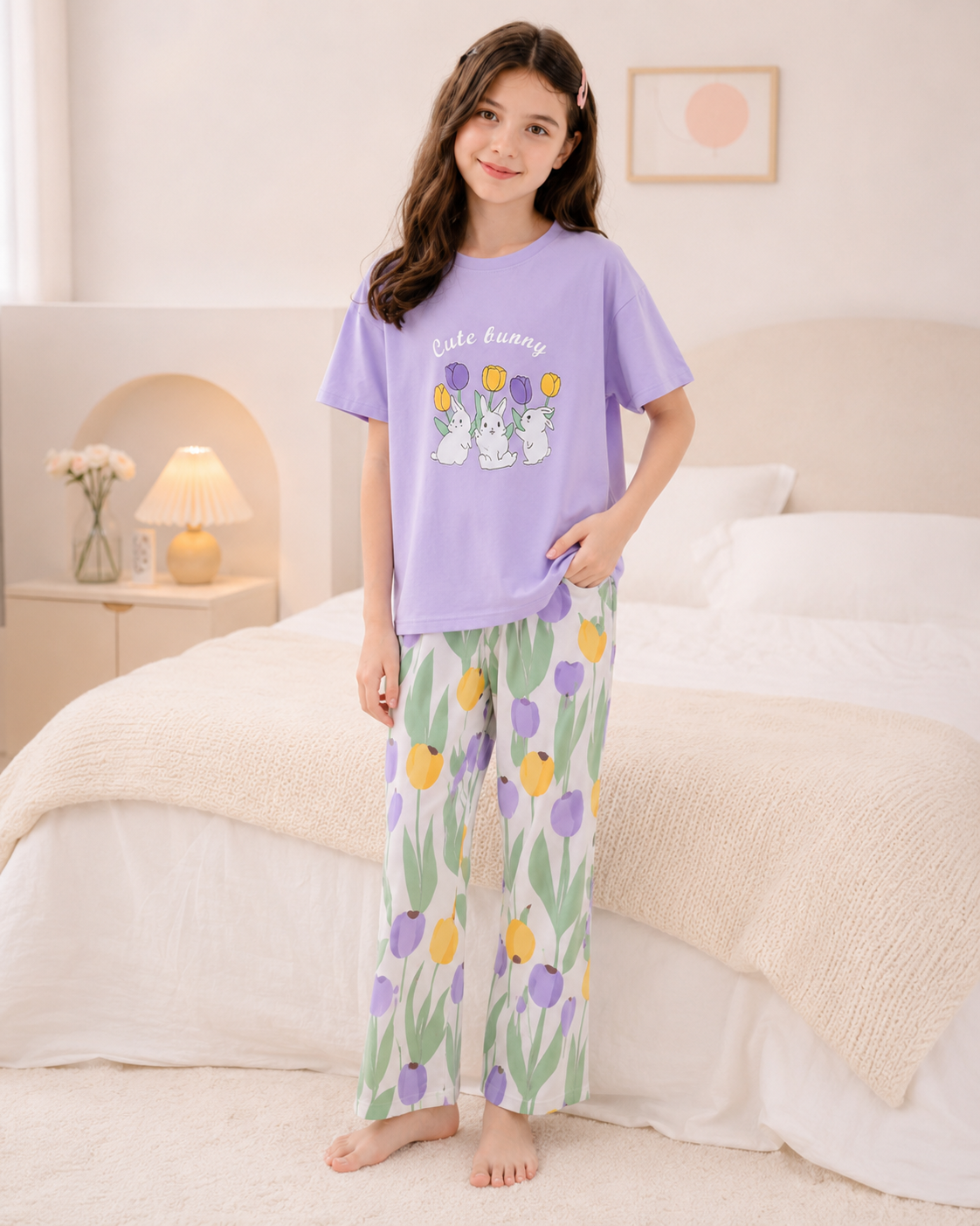 Purple Rabbit Girls Night Suit – view 2