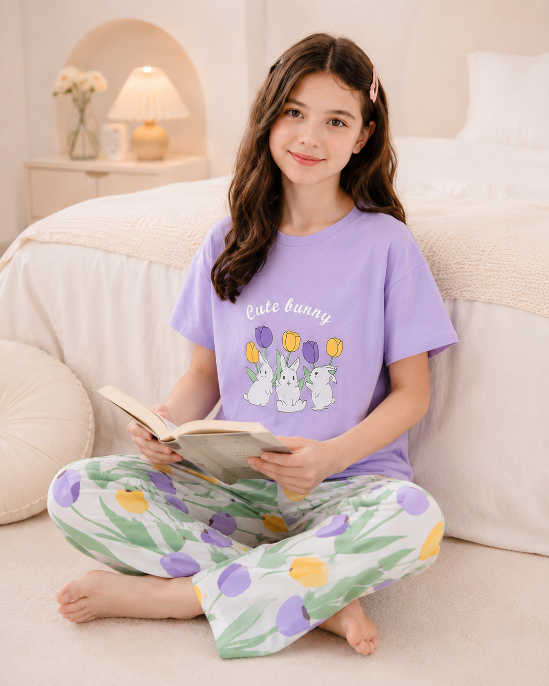 Purple Rabbit Girls Night Suit – view 5