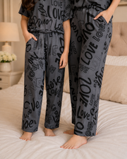 Grey Love Mom & Daughter Night Suit – view 4