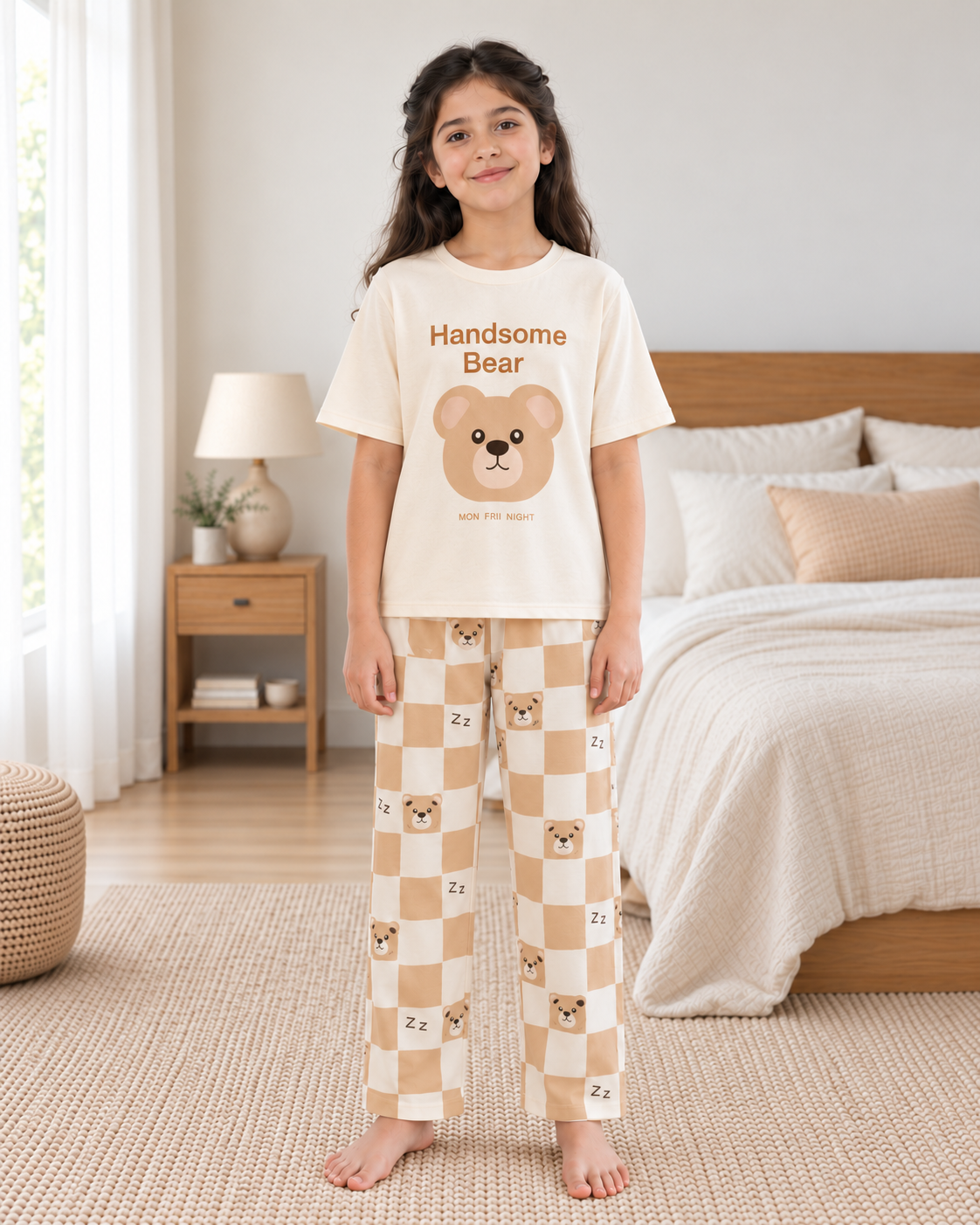 Handsome Panda Girls Night Suit - pose 1