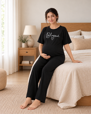Blessed Maternity Cotton Night Suit - pose 1