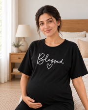 Blessed Maternity Cotton Night Suit - pose 4
