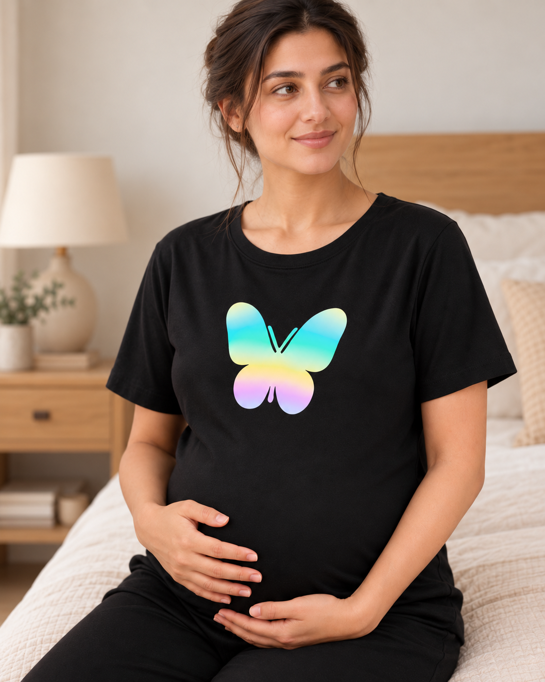 New Butterfly Maternity Night Suit - pose 3
