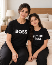 Boss & Future Boss Mom & Daughter Night Suit - pose 1