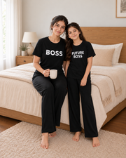 Boss & Future Boss Mom & Daughter Night Suit - pose 4