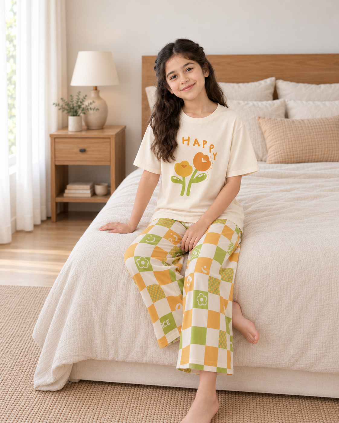 Happy Flower Night Suit - pose 1