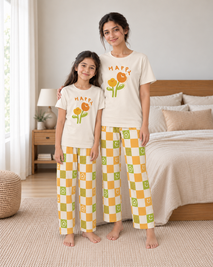 Mom & Daughter Matching Night Suits