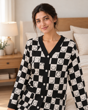 Chess Smiley Premium Night Suit - pose 3
