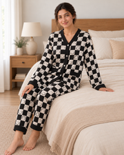 Chess Smiley Premium Night Suit - pose 5