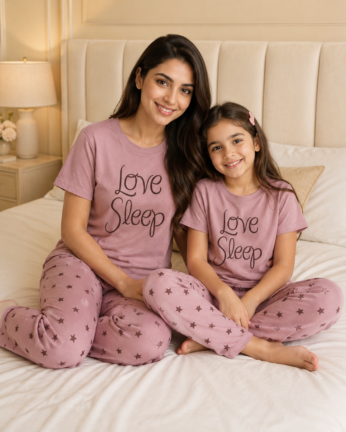 Love Sleep Mom & Daughter Night Suit
