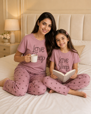 Love Sleep Mom & Daughter Night Suit – view 5