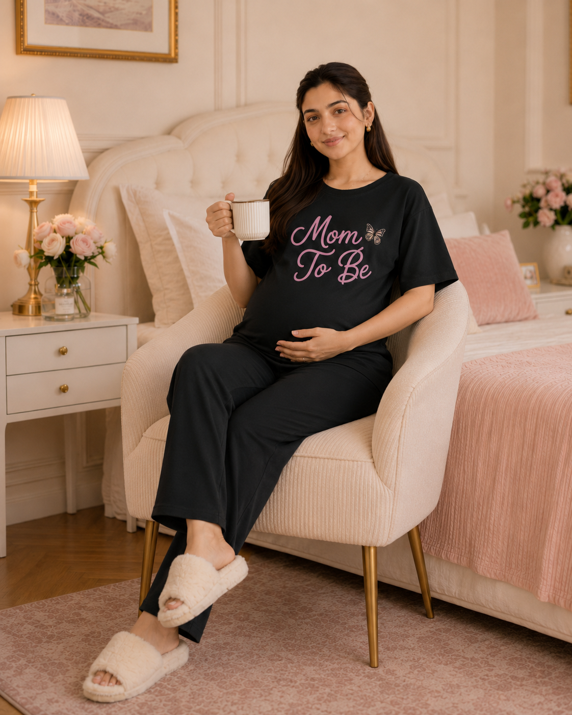 Mom to Be Maternity Cotton Night Suit – view 5