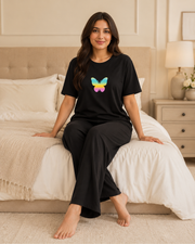 New Butterfly Black Night Suit