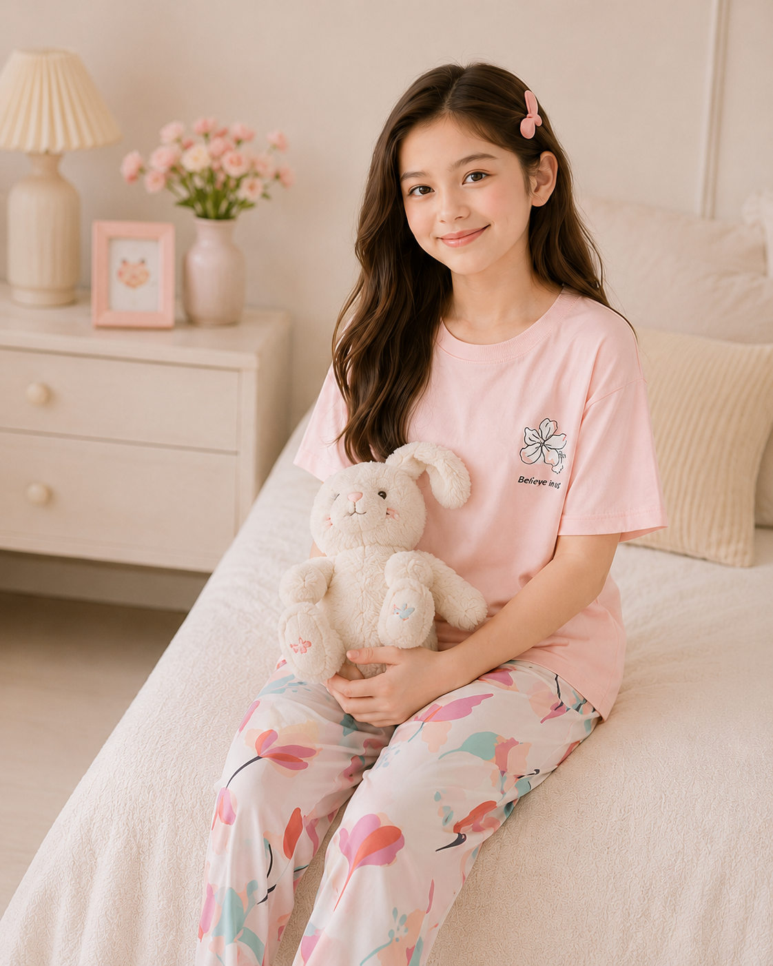Pink Birds Girls Night Suit – view 5