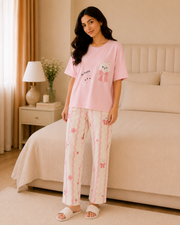 Pink Bear Bow Night Suit – view 2