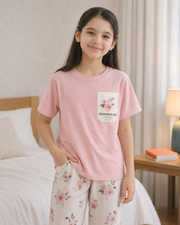 Pink Pocket Girls Night Suit – view 3