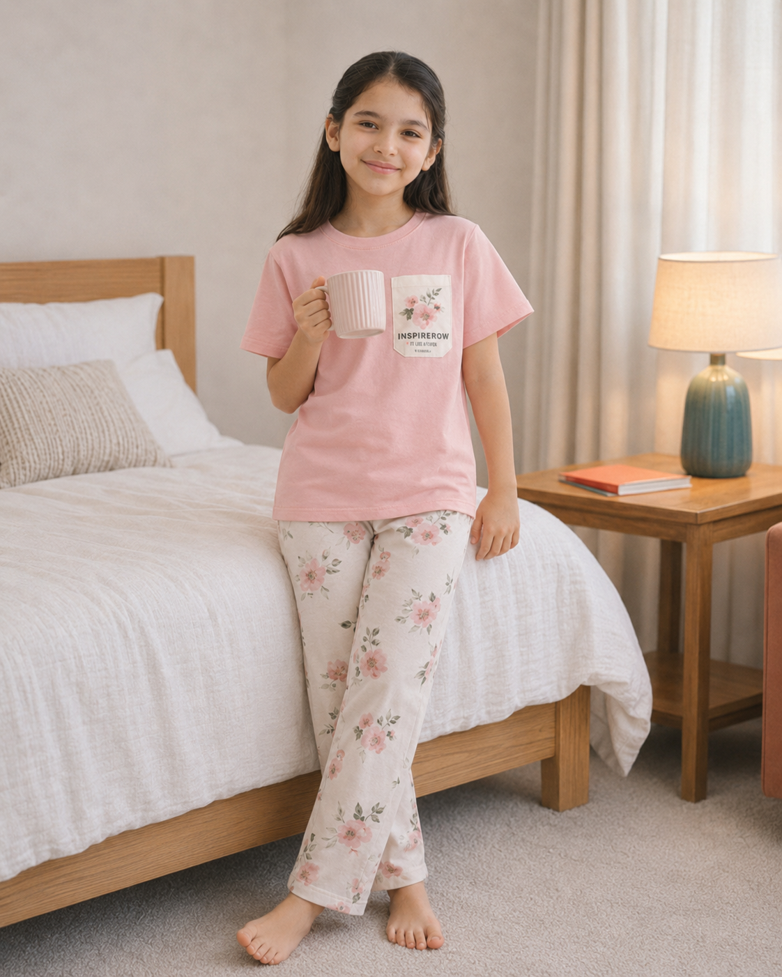 Pink Pocket Girls Night Suit – view 5