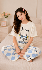 Cream Blue Pochacco Cloud Night Suit