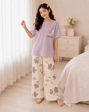 Purple Pocket Girls Night Suit