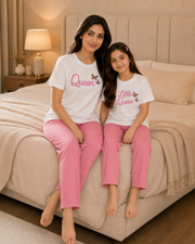 Queen W-P Mom & Daughter Night Suit – view 4