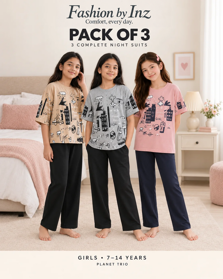 Girls Night Suits – Ages 7–14