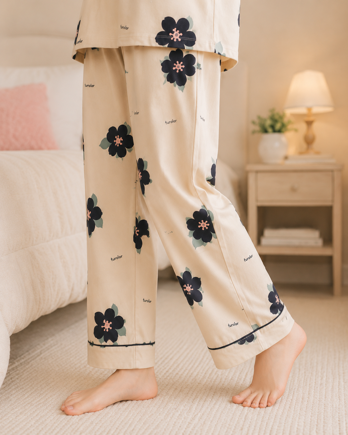 Skin Flower Girls Night Suit