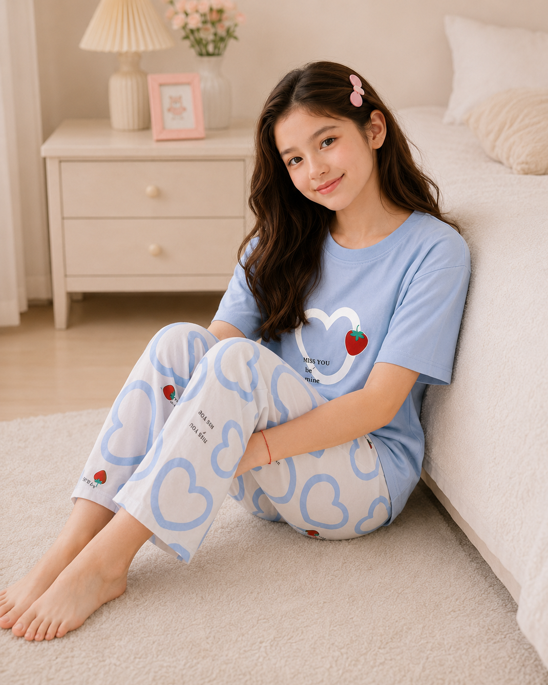 Strawberry Heart Girls Night Suit – view 4