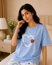 Strawberry Heart Style Printed Night Suit – view 4