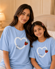 Strawberry Heart Mom & Daughter Night Suit – view 3