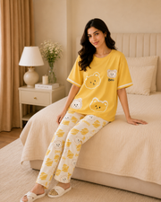 Yellow Panda Printed Night Suit – view 2