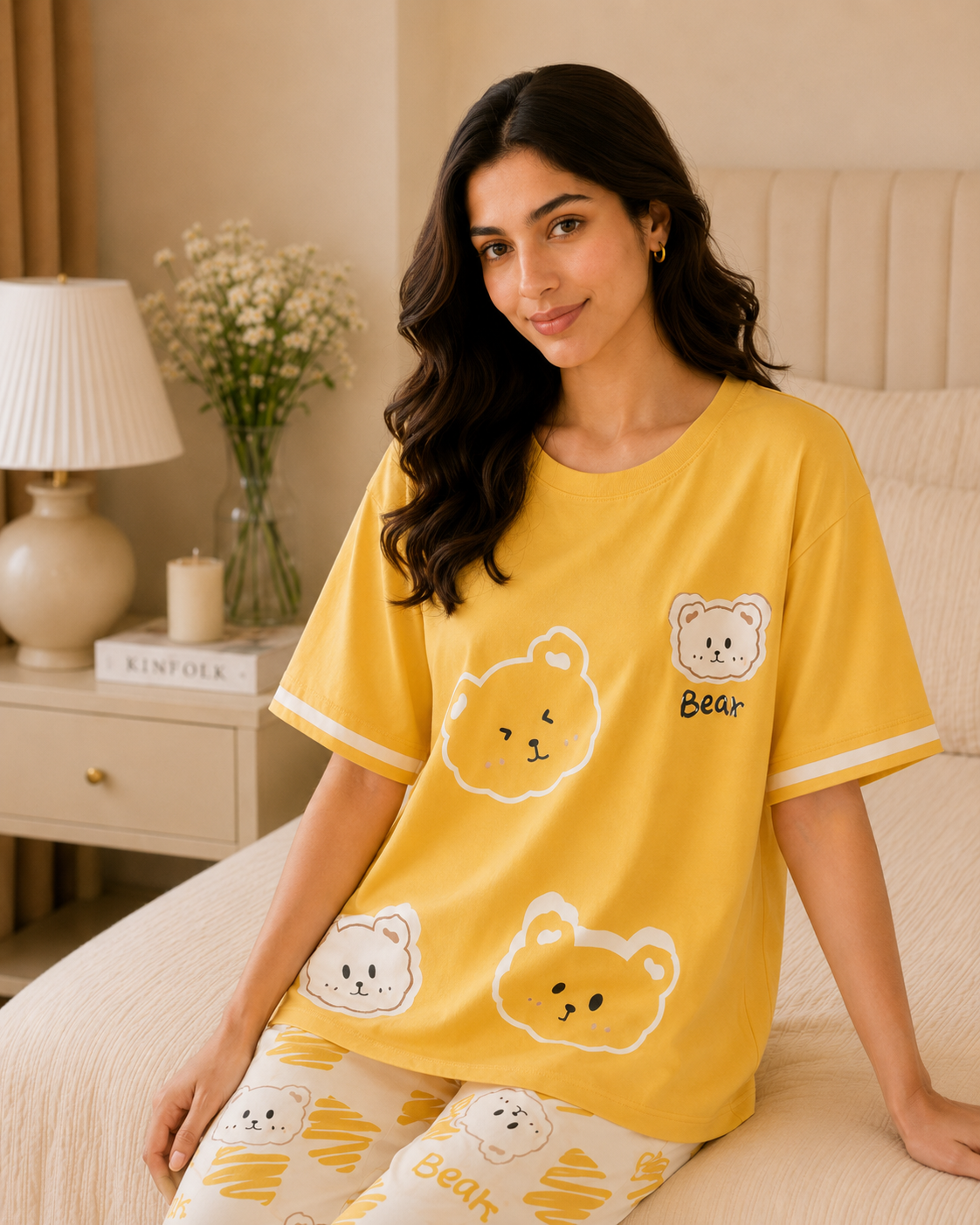 Yellow Panda Printed Night Suit – view 4